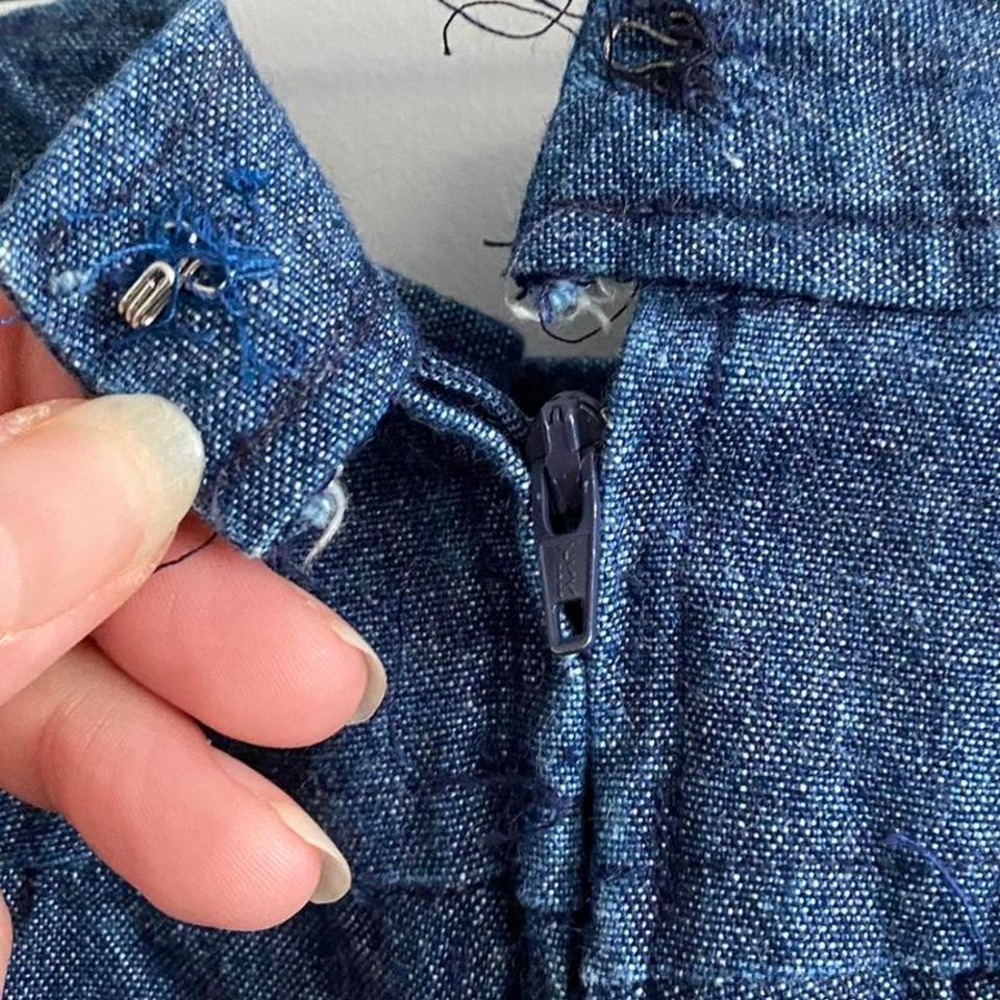 Handmade vintage denim A line skirt - Picture 5 of 7